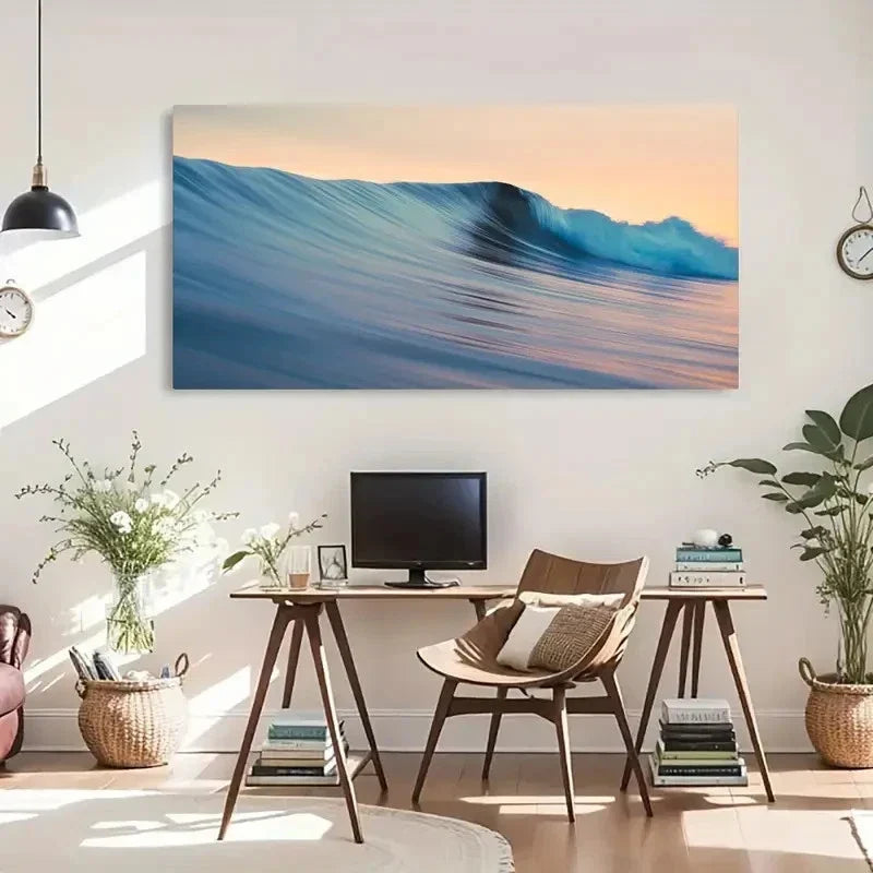 Apple Waves Natural Scenery Wall Art Canvas Office Home Room Framed 120x60cm