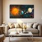 Sun System Black Hole Wall Art Canvas Office Home Room Framed 120x60cm