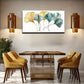 Two-Color Ginkgo Leaf Wall Art Canvas Office Home Room Framed 80x45cm