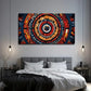 Circular Textile Design Wall Art Canvas Office Home Room Framed 120x60cm