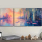 3pcs Oil Lilies in Water Painting Nature Perfec Wall Art Set Canvas Framed 40x60cm - High Quality Print 100% Australian Made Wall Canvas Ready to Hang