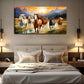 Bold Horses Group Hot Wall Art Canvas Office Home Room Framed 120x60cm