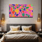 Vibrant Childlike Fun Patterns Wall Art Canvas Office Home Room Framed 80x45cm