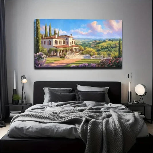 Beautiful House Environment Wall Art Canvas Office Home Room Framed 120x60cm