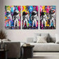 3pcs Astronaut Graffiti Colorful Street Art Metal Print Ready to Hang Art