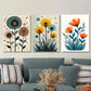 3pcs Modern Minimalist Floral Abstract Wall Art Set Canvas Framed 40x60cm - High Quality Print 100% Australian Made Wall Canvas Ready to Hang