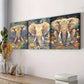 3pcss Featuring An Elephant With Floral Designs Wall Art Set Canvas Framed 40x60cm - High Quality Print 100% Australian Made Wall Canvas Ready to Hang