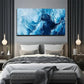 Abstract Blue And White Wall Art canvas office home room framed 120x60cm