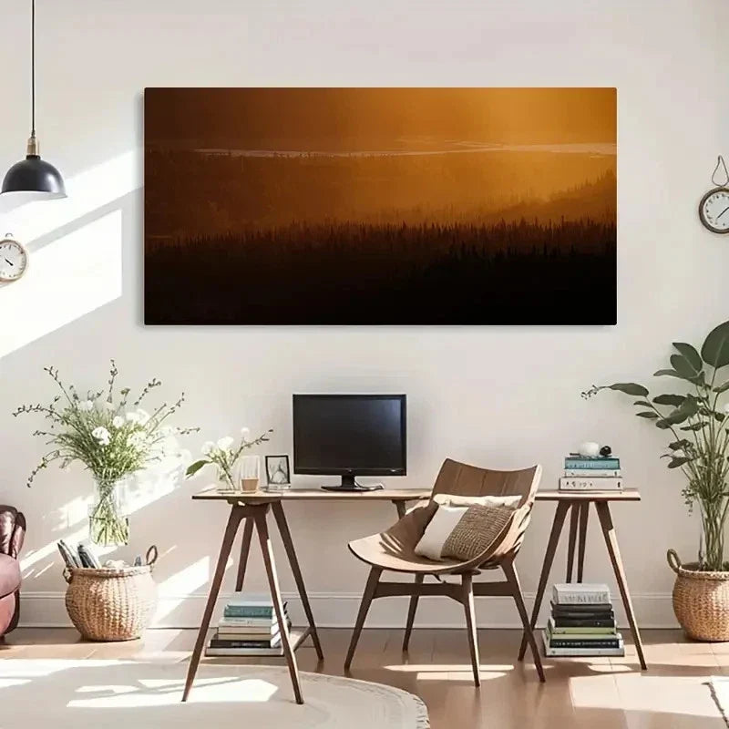 Descends The Last Frontier Wall Art Canvas Office Home Room Framed 120x60cm