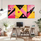 Abstract Modern Art Deco Wall Art Canvas Office Home Room Framed 120x60cm