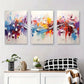 3pcs Colorful Musical Notes Abstract Metal Print Ready to Hang Art