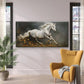 Stallion with Golden Leaves Wall Art Canvas Office Home Room Framed 80x45cm