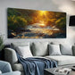 Serene Forest Sunlight wall canvas office home room framed 120x60cm