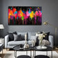 A Black Background And Colors Wall Art Canvas Office Home Room Framed 120x60cm