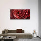 Red Rose Abstract Wall Art Canvas Office Home Room Framed 80x45cm
