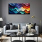 Presenting Wavy Colors Composed Wall Art Canvas Office Home Room Framed 80x45cm