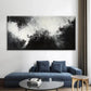 Black and White Abstract Wall Art Canvas Office Home Room Framed 80x45cm