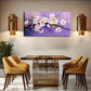 Elegant White & Pink Floral Wall Art Canvas Office Home Room Framed 80x45cm
