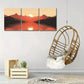 3pcs Warm Mountain Sunrise Wall Art Set Canvas Framed 40x60cm - High Quality Print 100% Australian Made Wall Canvas Ready to Hang