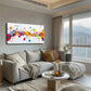 Splashed With Vibrant Colors Wall Art Canvas Office Home Room Framed 120x60cm