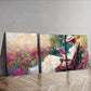 3pcs Elegant Woman Reading Beauty Nature Perfect Wall Art Set Canvas Framed 40x60cm - High Quality Print 100% Australian Made Wall Canvas Ready to Hang
