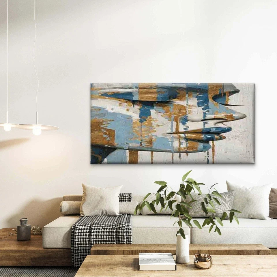 Abstract Face Design Wall Art Canvas Office Home Room Framed 120x60cm
