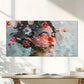 Modern Abstract Floral Woman Wall Art Canvas Office Home Room Framed 80x45cm