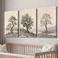 3pcs Vintage Forest Mountains Tree Landscape Wall Art Set Canvas Framed 40x60cm - High Quality Print 100% Australian Made Wall Canvas Ready to Hang