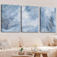 3pcs Elegant And Luxurious Blue Flowing Water Wall Art Set Canvas Framed 40x60cm - High Quality Print 100% Australian Made Wall Canvas Ready to Hang
