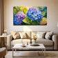 Vibrant Blue Hydrangea Wall Art Canvas Office Home Room Framed 80x45cm