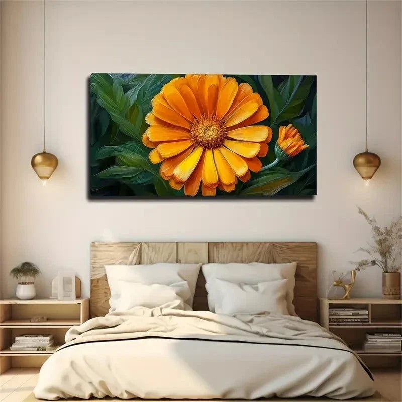 A Blooming Flower Regular Wall Art Canvas Office Home Room Framed 120x60cm