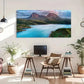 Scottish Sunset Island Classic Wall Art Canvas Office Home Room Framed 120x60cm