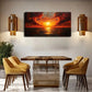 Stunning Sunset Over Ocean Wave Wall Art Canvas Office Home Room Framed 120x60cm