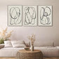 3pcs  Abstract Black Line Wall Art Canvas Wall Art Set Canvas Framed 40x60cm - High Quality Print 100% Australian Made Wall Canvas Ready to Hang