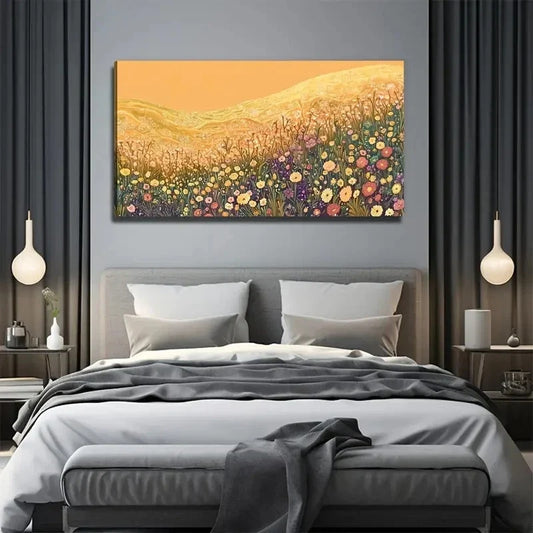 Desert Flower Large Floral Wall Art Canvas Office Home Room Framed 80x45cm