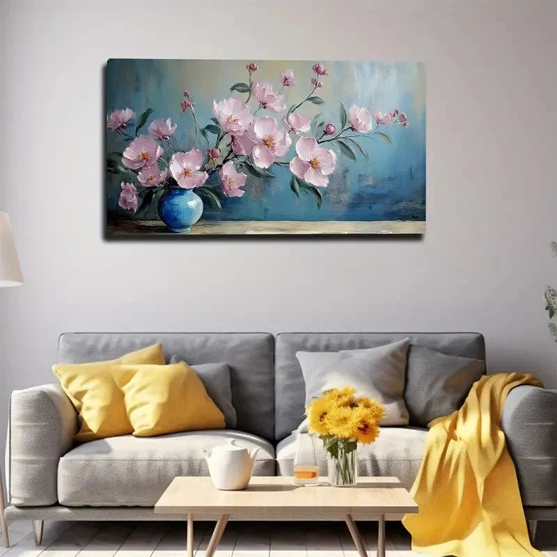 Beautiful Flowers Yearning Wall Art Canvas Office Home Room Framed 80x45cm