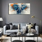 Elephant Highlights Atmospheric Wall Art Canvas Office Home Room Framed 120x60cm