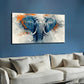 Majestic Elephant Design Wall Art canvas office home room framed 120x60cm