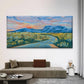 Abstract Mountain Road Sunset Wall Art Canvas Office Home Room Framed 80x45cm