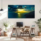 Seaside Sunset Landscape Wall Art Canvas Office Home Room Framed 120x60cm