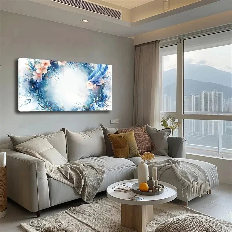 Elegant & Mysterious Side-View Wall Art Canvas Office Home Room Framed 120x60cm