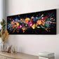 3pcs  Deco Modern Colorful Explosion Dark Wall Art Set Canvas Framed 40x60cm - High Quality Print 100% Australian Made Wall Canvas Ready to Hang