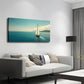 Tranquil Sailboat On Calm Sea Wall Art Canvas Office Home Room Framed 120x60cm