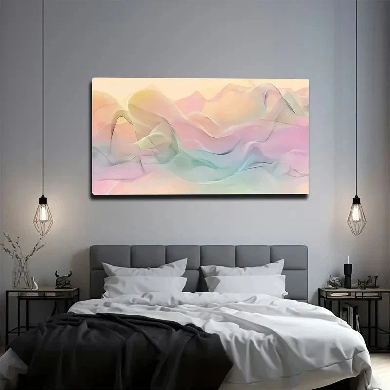 Colorful Cloud & Mist Flow Wall Art Canvas Office Home Room Framed 120x60cm