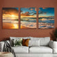 3pcs Ocean Waves & Sandy Shoreline, Modern Wall Art Set Canvas Framed 40x60cm - High Quality Print 100% Australian Made Wall Canvas Ready to Hang