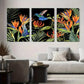 3pcs Tropical Hummingbird and Strelitzia Birds Metal Print Ready to Hang Art