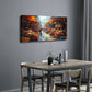 A Bustling And Lively Street Wall Art Canvas Office Home Room Framed 120x60cm