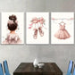 3pcs Modern Stylish Ballet Dance Aesthetic Wall Art Set Canvas Framed 40x60cm - High Quality Print 100% Australian Made Wall Canvas Ready to Hang