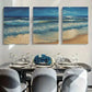 3pcs Ocean Waves & Night Seascape Painting Wall Art Set Canvas Framed 40x60cm - High Quality Print 100% Australian Made Wall Canvas Ready to Hang
