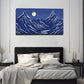 Mystical Mountain And Moon Wall Art Canvas Office Home Room Framed 80x45cm